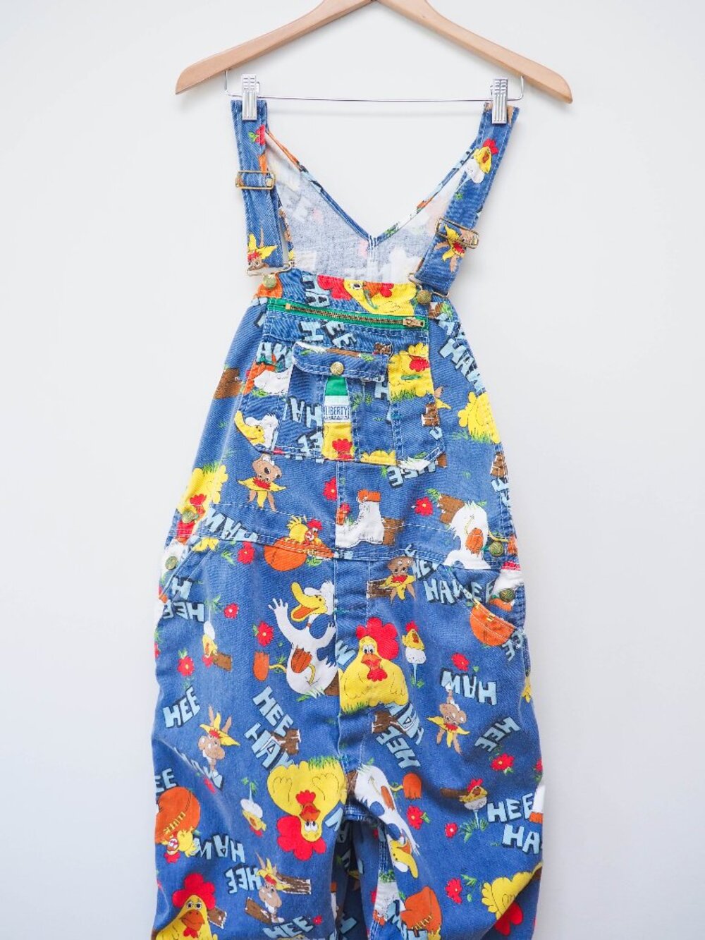 Vtg Hee Haw Print Liberty Overalls - Size 42 x 36 - Large Size Vintage Overalls